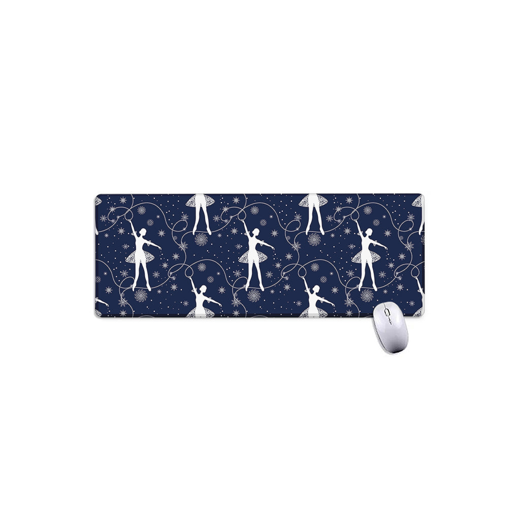 Snowflake Ballet Pattern Print Extended Mouse Pad