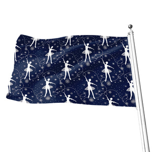 Snowflake Ballet Pattern Print Flag