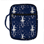 Snowflake Ballet Pattern Print Front Pocket Bible Bag