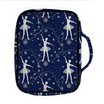 Snowflake Ballet Pattern Print Front Pocket Bible Bag