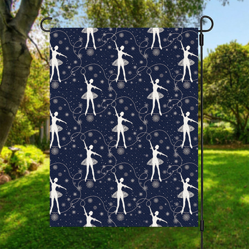 Snowflake Ballet Pattern Print Garden Flag