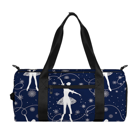 Snowflake Ballet Pattern Print Gym Bag
