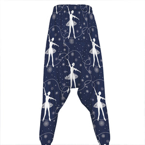 Snowflake Ballet Pattern Print Hammer Pants