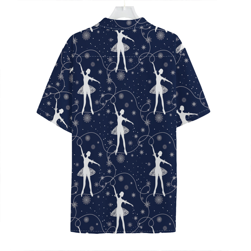 Snowflake Ballet Pattern Print Hawaiian Shirt