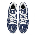 Snowflake Ballet Pattern Print High Top Leather Sneakers