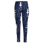 Snowflake Ballet Pattern Print High-Waisted Pocket Leggings