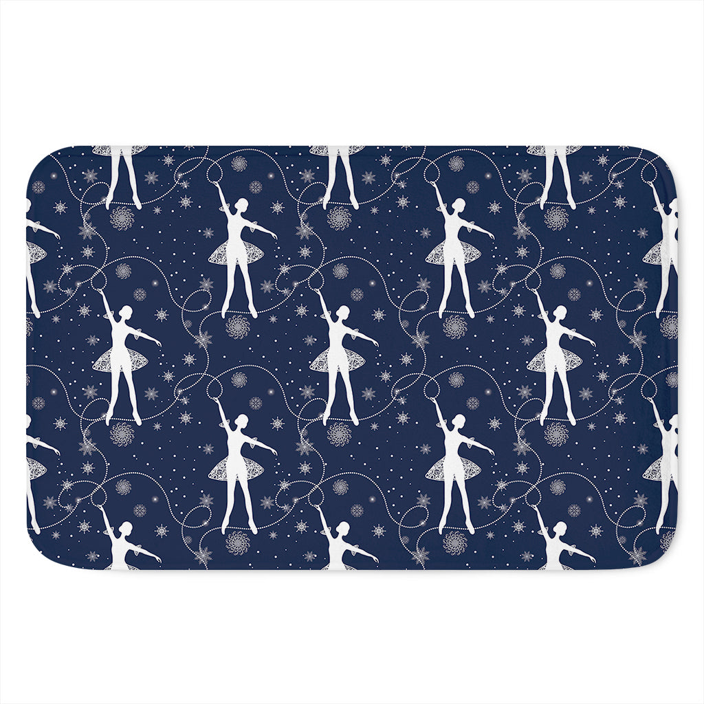 Snowflake Ballet Pattern Print Indoor Door Mat