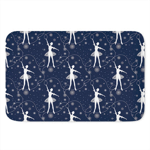 Snowflake Ballet Pattern Print Indoor Door Mat