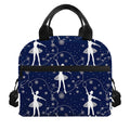 Snowflake Ballet Pattern Print Insulated Lunch Bag