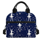Snowflake Ballet Pattern Print Insulated Lunch Bag