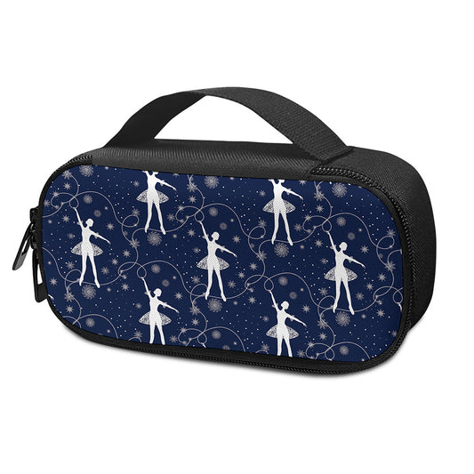 Snowflake Ballet Pattern Print Insulin Cooler Travel Case