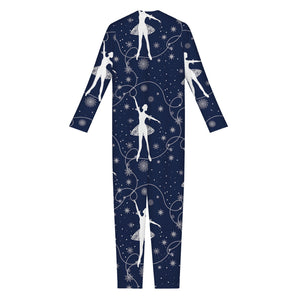 Snowflake Ballet Pattern Print Jumpsuit