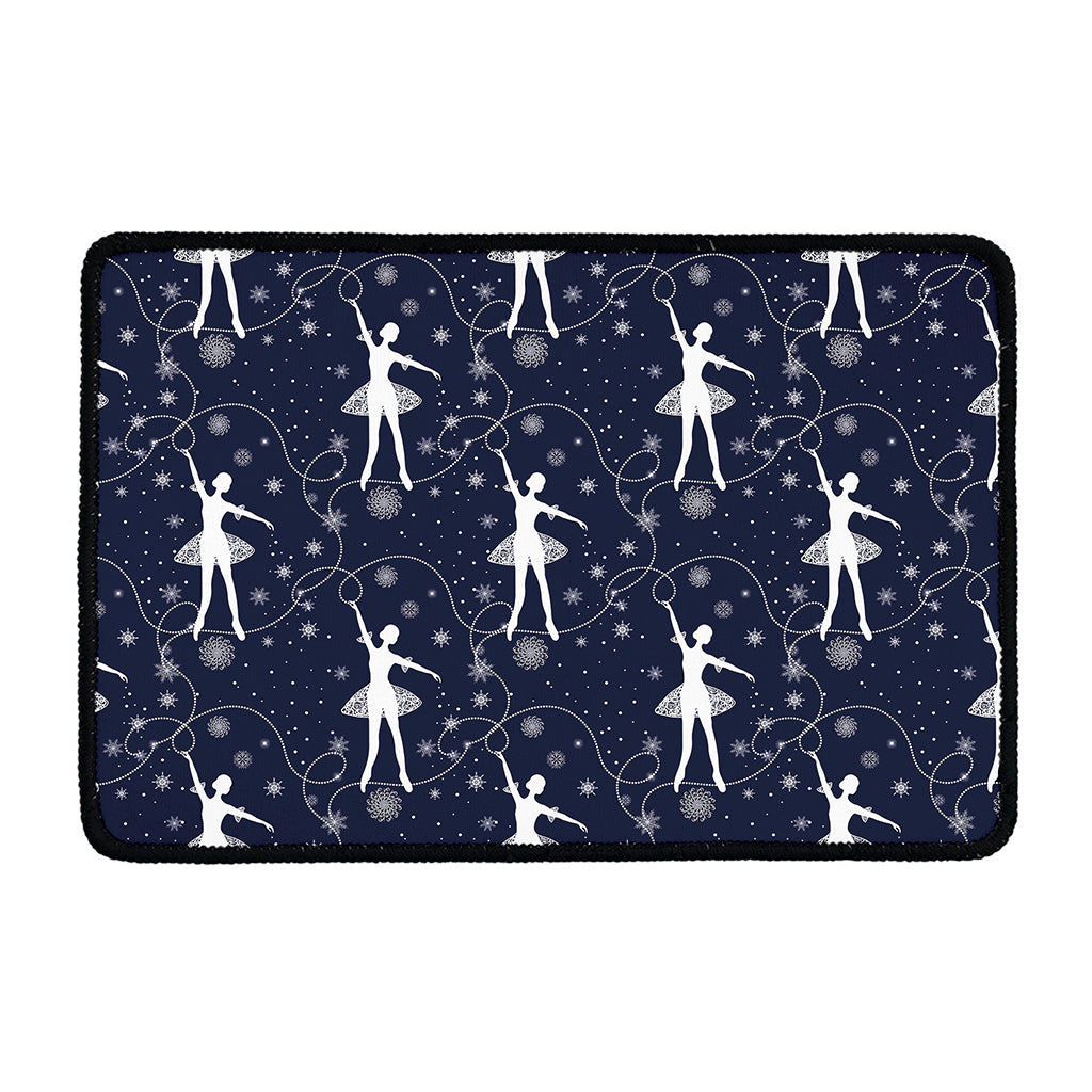 Snowflake Ballet Pattern Print Kitchen Mat