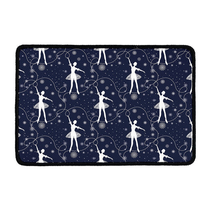 Snowflake Ballet Pattern Print Kitchen Mat