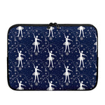 Snowflake Ballet Pattern Print Laptop Sleeve