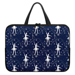 Snowflake Ballet Pattern Print Laptop Sleeve With Handle