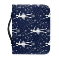 Snowflake Ballet Pattern Print Leather Bible Cover