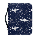 Snowflake Ballet Pattern Print Leather Bible Cover