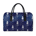 Snowflake Ballet Pattern Print Leather Duffel Bag