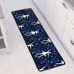Snowflake Ballet Pattern Print Long Kitchen Mat