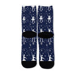 Snowflake Ballet Pattern Print Long Socks