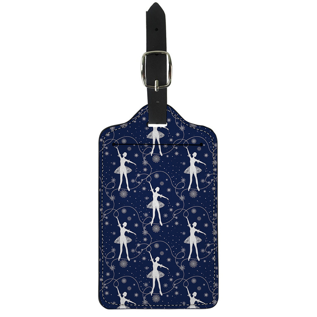 Snowflake Ballet Pattern Print Luggage Tag