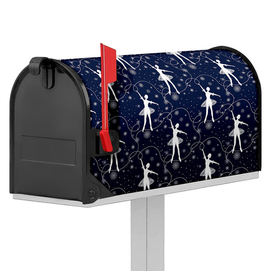 Snowflake Ballet Pattern Print Mailbox Cover
