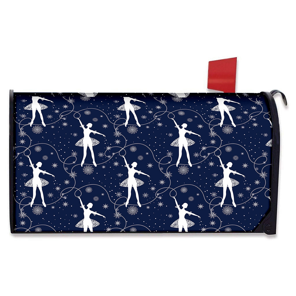 Snowflake Ballet Pattern Print Mailbox Cover