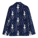 Snowflake Ballet Pattern Print Men's Blazer