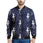 Snowflake Ballet Pattern Print Men's Bomber Jacket