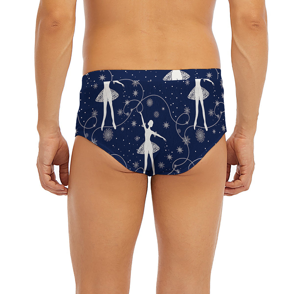 Snowflake Ballet Pattern Print Men's Briefs