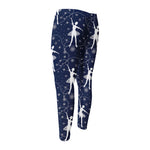 Snowflake Ballet Pattern Print Men's Compression Pants