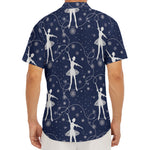 Snowflake Ballet Pattern Print Men's Deep V-Neck Shirt