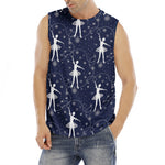 Snowflake Ballet Pattern Print Men's Fitness Tank Top