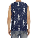 Snowflake Ballet Pattern Print Men's Fitness Tank Top