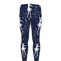 Snowflake Ballet Pattern Print Men's Leggings