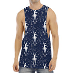 Snowflake Ballet Pattern Print Men's Muscle Tank Top