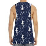 Snowflake Ballet Pattern Print Men's Muscle Tank Top