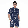Snowflake Ballet Pattern Print Men's Romper