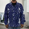 Snowflake Ballet Pattern Print Men's Shirt Jacket