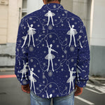 Snowflake Ballet Pattern Print Men's Shirt Jacket