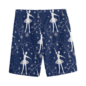 Snowflake Ballet Pattern Print Men's Sports Shorts