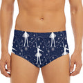 Snowflake Ballet Pattern Print Men's Triangle Swim Briefs