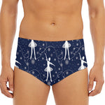 Snowflake Ballet Pattern Print Men's Triangle Swim Briefs