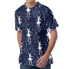 Snowflake Ballet Pattern Print Men's Velvet T-Shirt