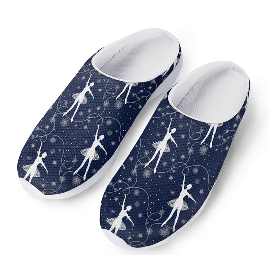Snowflake Ballet Pattern Print Mesh Casual Shoes