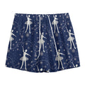 Snowflake Ballet Pattern Print Mesh Shorts