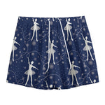 Snowflake Ballet Pattern Print Mesh Shorts