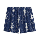 Snowflake Ballet Pattern Print Mesh Shorts