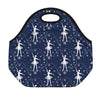 Snowflake Ballet Pattern Print Neoprene Lunch Bag